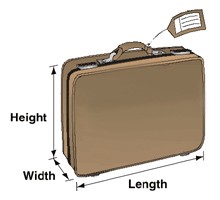 A bag will be weighed and measured to ensure that it meets the dimensional requirements for shipping