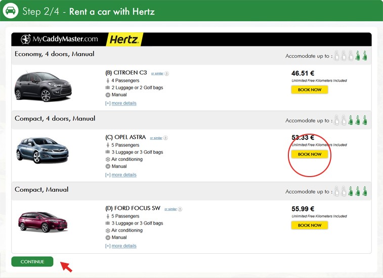 Rent a car with Hertz